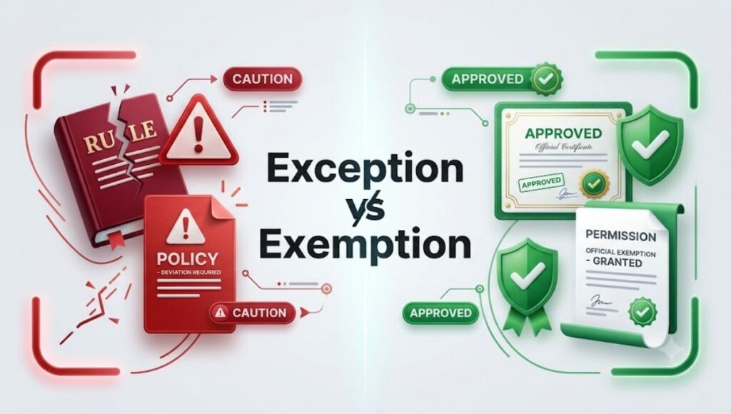 Exception vs Exemption: Key Differences Explained Clearly